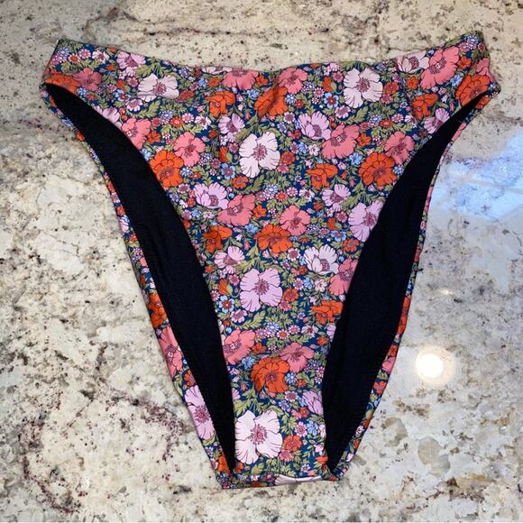 J Crew Liberty London Meadow Song Floral High Rise Cheeky Bikini Bottom S NWOT - Picture 5 of 12